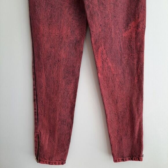 BELOW THE BELT Overdyed Acid Wash Jeans High Waisted Vintage Sz 10 - Picture 7 of 9